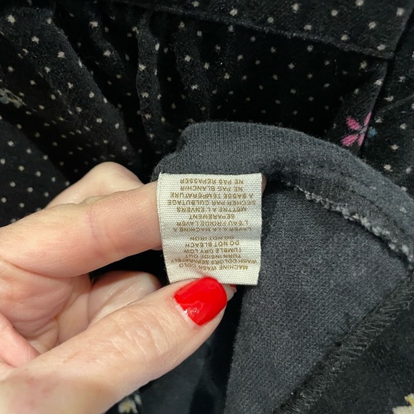 Free People A Line Dress Black Polka Dot Floral- Small - Picture 8 of 10